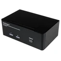 KVM Switch StarTech Dual Monitor DisplayPort - USB 2.0 Hub - Audio and Microphone - (SV231DPDDUA)