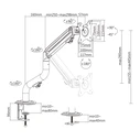 Βάση Monitor Gembird MA-DA1-02 Adjustable desk (tilting), 17”-32”, up to 8 kg