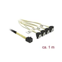Καλώδιο Delock SAS MiniSAS HD SFF-8643 > 4xSATA 7Pin gew. 1.0m