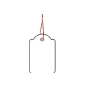 Ετικέτες Herma hang tags 25x38 mm with thread Red 1000 pcs