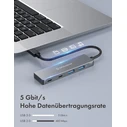 USB Hub GrauGear 4x USB 3.0, 2x Type-C and 2x Type-A retail