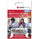 USB Flash 64GB AgfaPhoto USB 3.0 2in1 USB-TypeC