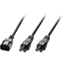 Καλώδιο Τροφοδοσίας Lindy IEC-Y-C14 to 2x C5 2.5m
