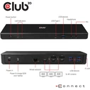 Docking Station Club3D 4K ChargingDock USB-C 3.2 ->6xUSB3/DP/HDMI/LAN/Audio