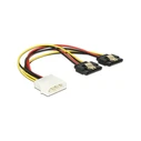 Καλώδιο Delock Molex 4pin -> 2x SATA 15pin M/F 0.20m