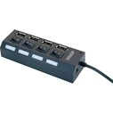 USB Hub Schwaiger 4-fach 2.0A socket Passiv black