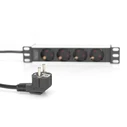 Πολύπριζο Για Καμπίνα Δικτύου Digitus 10" socket strip aluminum, 4fach protective contact