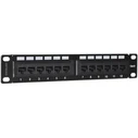 Patch Panel Intellinet 10" 1HE 12-Port Cat6 UTP Black