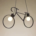 Bike Light - VenCore Hanging Double Pendant Light E27 Industrial Black - 67 x 3.5 x 41 cm