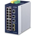 Network Switch Planet Industrial 16-Port PoE 10/100/1000T 2xUP 2xSFP