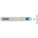 Kλειδαριά Lindy USB Type C port lock blue