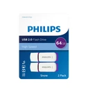 USB Flash 64GB Philips USB 2.0 2-Pack Snow Edition Magic Purple