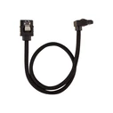Καλώδιο Corsair Premium-Sleeved-SATA with 90°-Connector 2 Pack - Black