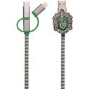 Καλώδιο ThumbsUp! Hogwarts Slytherin 3in1 Lightning/Micro/USB-C 1m