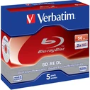 BD-R Verbatim 50GB 5pcs JewelC. 2x White Blue