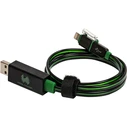 Καλώδιο RealPower Floating lightning/micro USB green