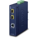 Converter Planet IP30 10/100/1000T to 2-Port 100/1000X SFP Gbit Conv.