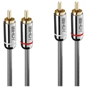 Καλώδιο RCA Lindy Dual Phono 3.5mm Cromo line 2m
