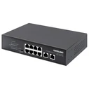 Network Switch Intellinet 8-Port Gigabit PoE+ 2 RJ45-Ports 120W