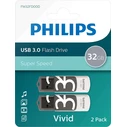 USB Flash 32GB Philips USB 3.0 2-Pack Vivid Edition Shadow Grey