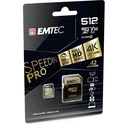 Κάρτα Μνήμης microSD 512GB Emtec SDXC (CLASS10) Speedin V30 A1 4K Adapt