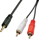 Καλώδιο RCA Lindy 3.5mm/1m 2xRCA/3.5mm m/m gold-plated