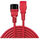 Καλώδιο Τροφοδοσίας Lindy IEC-extension C14 - C13 red 2m