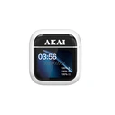 AKAI Wireless Bluetooth 6.0 Earbuds with ANC ENC 4 Microphones and 2.01 Inch Display Case White