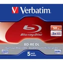 BD-R Verbatim 50GB 5pcs JewelC. 2x White Blue