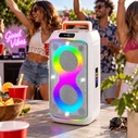 Akai Sonic X10 Portable Party Speaker 75W Bluetooth 5.3 TWS Wireless Microphone (White)