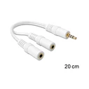 Αντάπτορας 3.5 Delock stereo to 2x 3,5mm male / female 0.20m