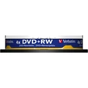 DVD+RW Verbatim 4,7GB 10pcs Pack 4x Spindel silver retail