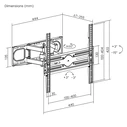 TV Wall Mount 32-70" up to 40kg Adjustable Dual-Arm Wall Bracket DM PRO DM-3270FM - Black