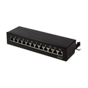 Patch Panel Logilink Tisch/Wand Cat.6 STP 12 Ports, Black