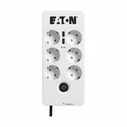 Πολύπριζο Ασφαλείας Eaton Protection Box 6 USB Tel@ Din 2500 Watt