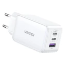Φορτιστής Πρίζας Ugreen Nexode USB-A+2*USB-C 65W GaN Tech Fast White