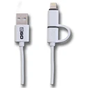 Καλώδιο USB 2GO 2 in 1 White-100cm for Micro-USB & Apple