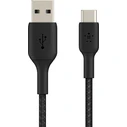 Καλώδιο USB Belkin USB-C/USB-A 2m braided, black CAB002bt2MBK