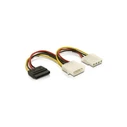 Καλώδιο Delock SATA 15Pin -> 2x Molex 4Pin Bu/St/Bu