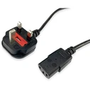 Καλώδιο Τροφοδοσίας Equip IEC UK-BS1363 -> C13 2m M/F Black