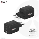 Φορτιστής Πρίζας Club 3D Reise2xUSB Typ C, 1xUSB Typ A, PD 65W