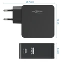Φορτιστής Πρίζας Ansmann 254PD 1xUSB 1xUSB Type-C PD 60W 4700mA
