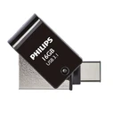 USB Flash 16GB Philips 2 in 1 Black OTG USB C + USB 3.1