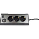Πολύπριζο Με Διακόπτη REV LIGHT SOCKET 3-fold +2x USB