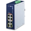 Network Switch PLANET Industrial 4-Port GE 802.3at + 2 GE + 2 100/1000X SFP
