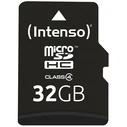 Κάρτα Μνήμης microSD 32GB Intenso and Adapter