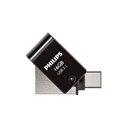 USB Flash 16GB Philips 2 in 1 Black OTG USB C + USB 3.1