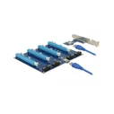 Controller Delock Riser PCI Express x1 to 4 x PCIe x16 USB