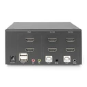 KVM Switch DIGITUS,2-Port,Dual-Display. 4K,HDMI