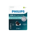 USB Flash 32GB Philips 2 in 1 Black